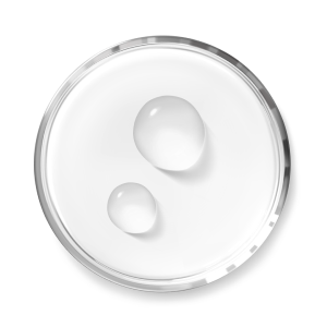 Lactic acid, glycolic acid, and malic acid ingredients on a small dish.