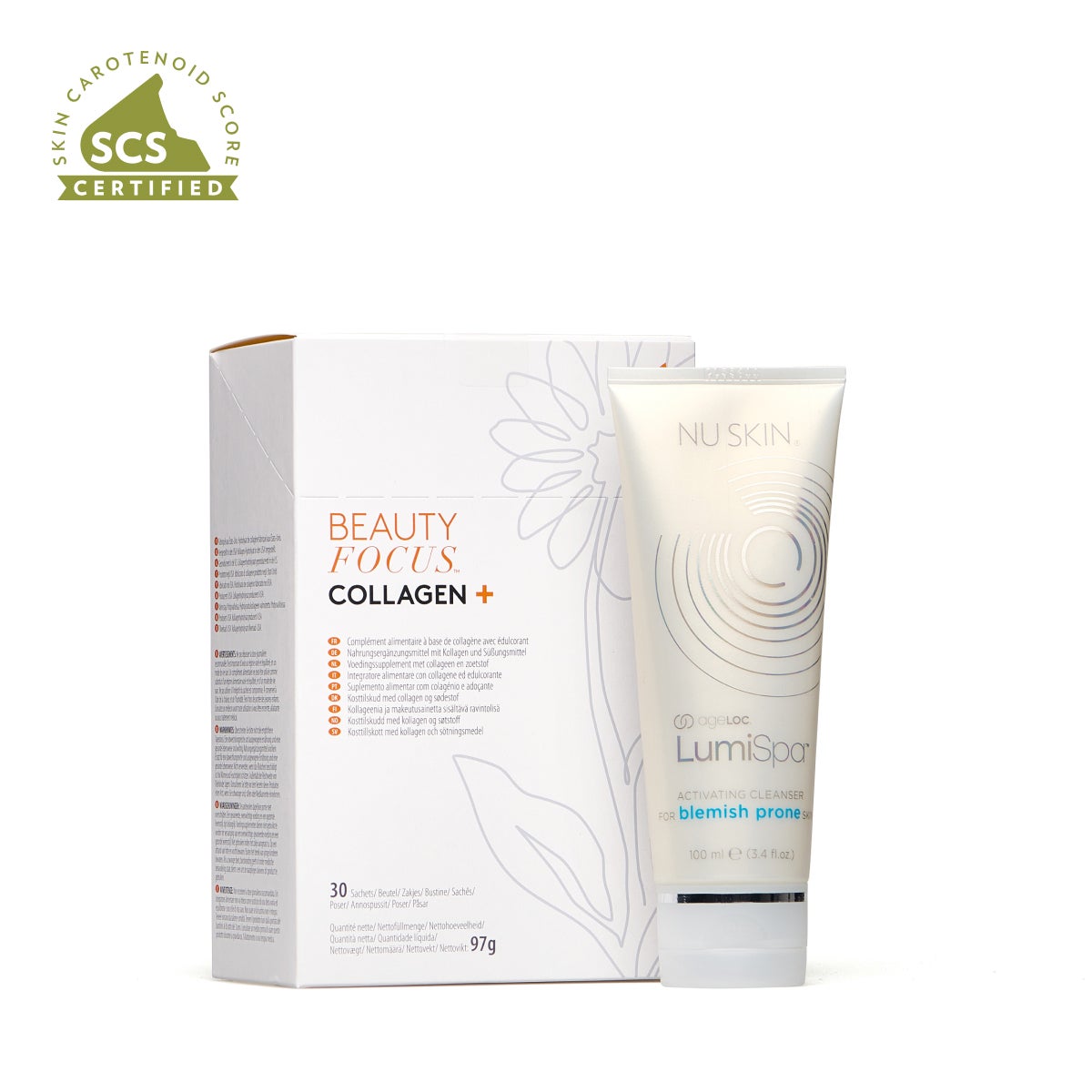 Balík Beauty Focus Collagen+ a ageLOC LumiSpa Activating Face Cleanser Problematická Pleť Balík Beauty Focus Collagen+ a ageLOC LumiSpa Activating Face Cleanser Problematická Pleť
