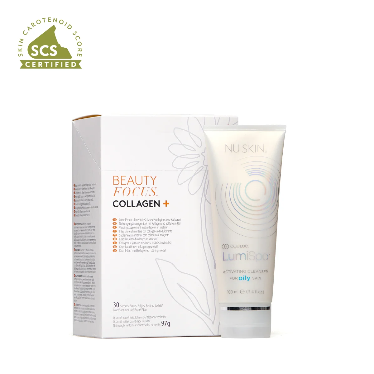 Balík Beauty Focus Collagen+ a ageLOC LumiSpa Activating Face Cleanser Mastná Pleť Balík Beauty Focus Collagen+ a ageLOC LumiSpa Activating Face Cleanser Mastná Pleť