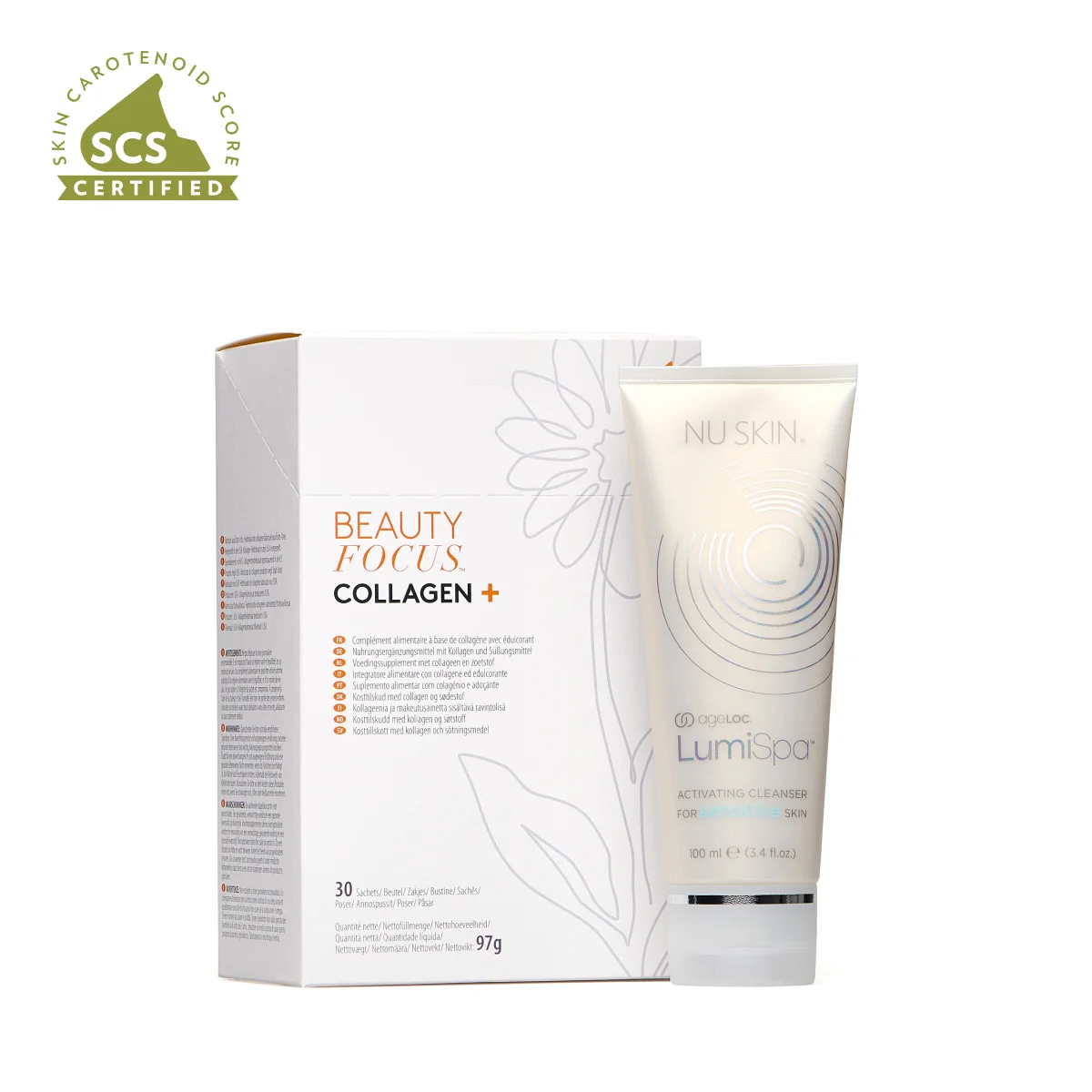 Balík Beauty Focus Collagen+ a ageLOC LumiSpa Activating Face Cleanser Citlivá Pleť Balík Beauty Focus Collagen+ a ageLOC LumiSpa Activating Face Cleanser Citlivá Pleť